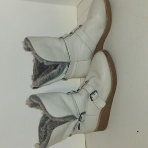 Rebecca Minkoff Women’s Perry faux Rabbit Fur And Leather Boots Size 8.5